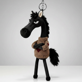 Merész ló - Fekete és barna Kulcstartó